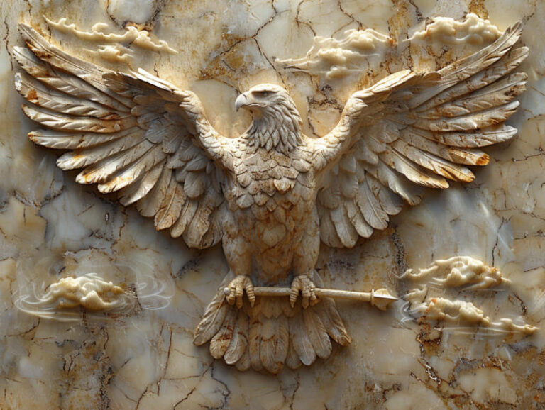 Krafttier Adler mit einem Donnerkeil