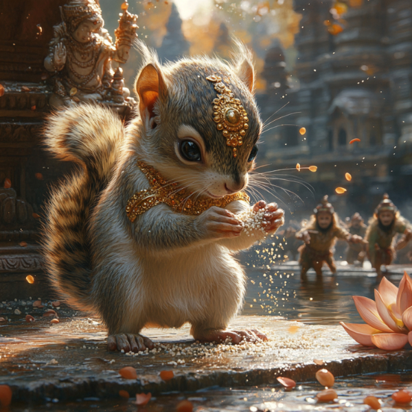Hinduismus: Das kleine Eichhörnchen, das einen Gott rührte